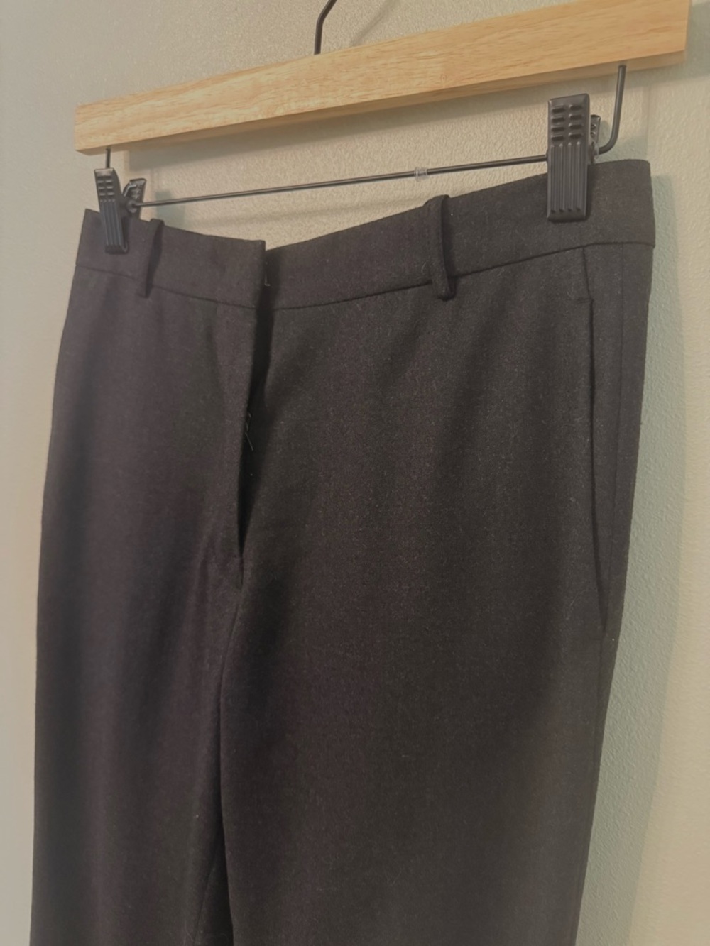 Jil Sander Tailor Made Wool Trousers Black Straight Leg Italy Size 2 - Picture 4 of 7